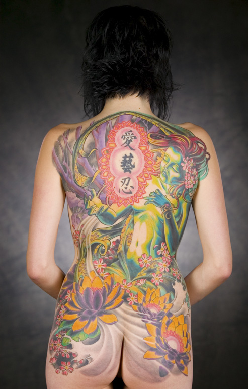 Symbol Japanese Full Back Tattoo Designs For Girls Best Collection